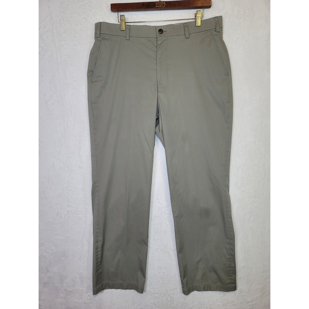 Orvis Performance Khaki Green Golf Pants Chino Dress Trouser Preppy Size 36x30